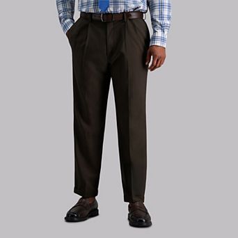 Men's Haggar® eCLo™ Stria Classic-Fit Hidden Expandable Waist Pleated Dress Pants