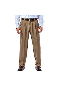 Image of Men's E-CLO Stria Pleat Front Dress Pant Classic Fit HD00219