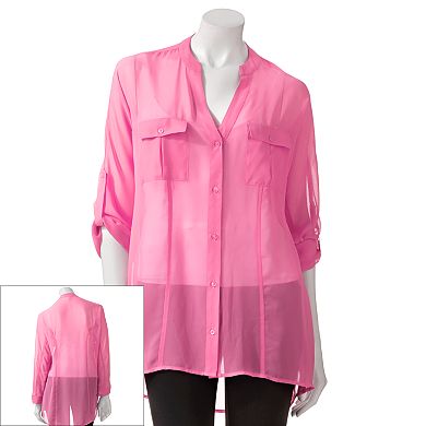 Candie's® Chiffon Hi-Low Top - Juniors