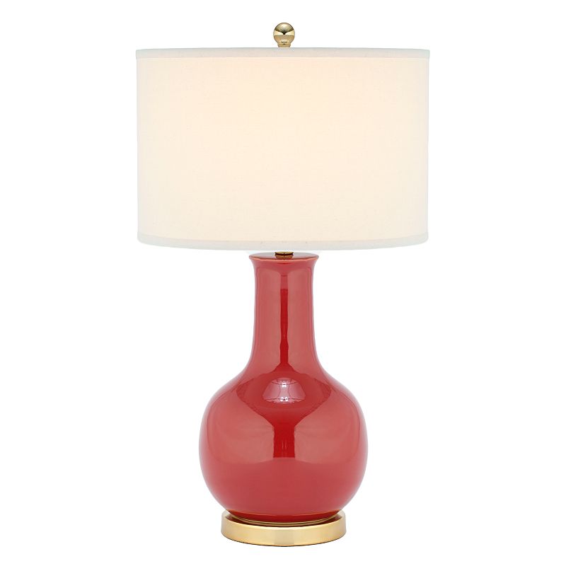 27.5" Paris Table Lamp Red (Includes CFL Light Bulb) - Safavieh