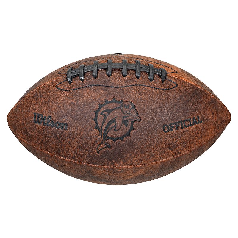 Wilson Miami Dolphins Throwback Youth-Sized Football, Brown