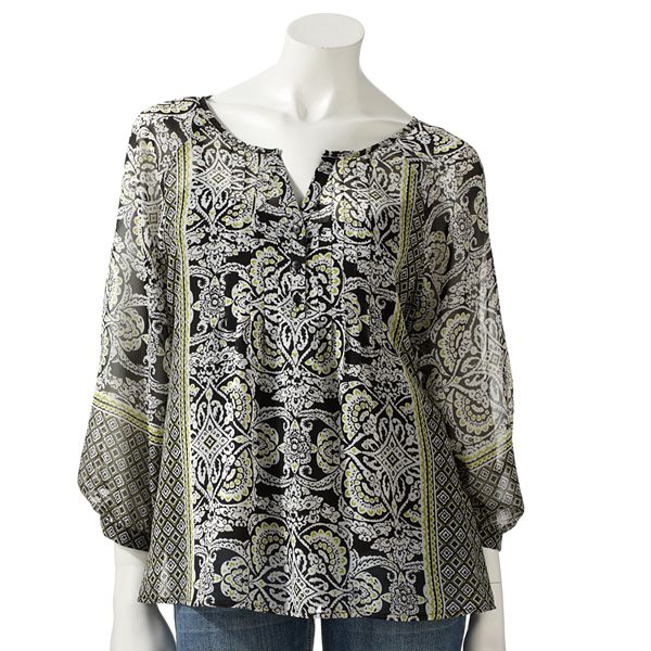 kohls chiffon blouse