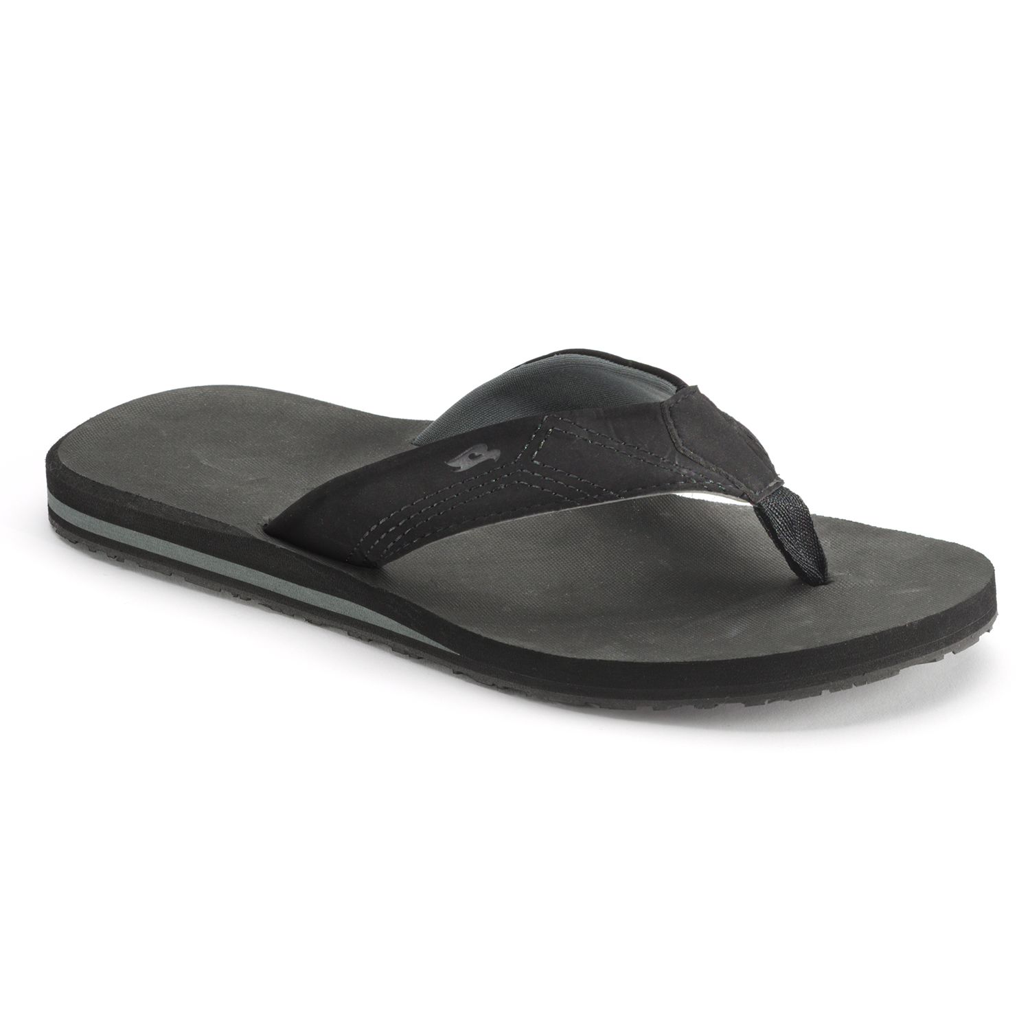 kohls black flip flops
