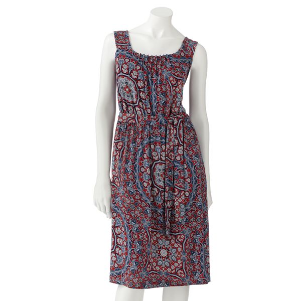 Croft & Barrow® Printed Pintuck Dress