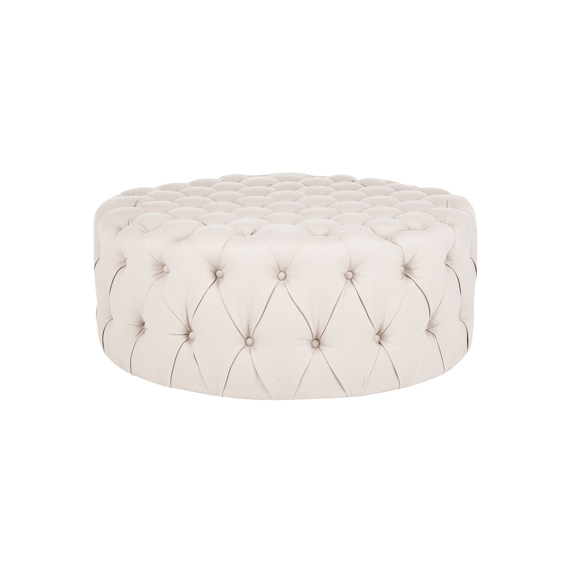 Safavieh Charlene Linen Ottoman, Brown