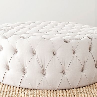 Safavieh Charlene Linen Ottoman