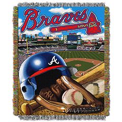 Atlanta Braves 60'' x 70'' Bubble Tie-Dye Flannel Sherpa Blanket