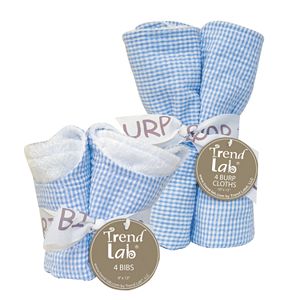 Trend Lab 8-pc. Seersucker Bib & Burp Cloth Set