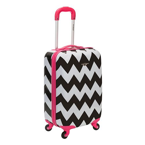 Rockland 20Inch Animal Print Hardside Spinner CarryOn Luggage