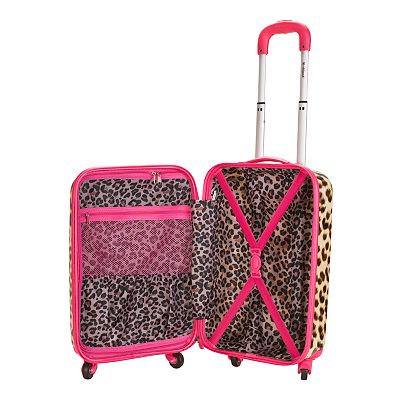 Rockland 3-Piece Leopard Hardside Spinner Luggage Set