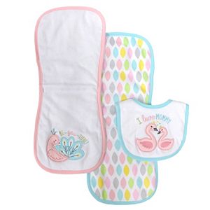 Baby Treasures 3-pc. Bib & Burp Cloth Set