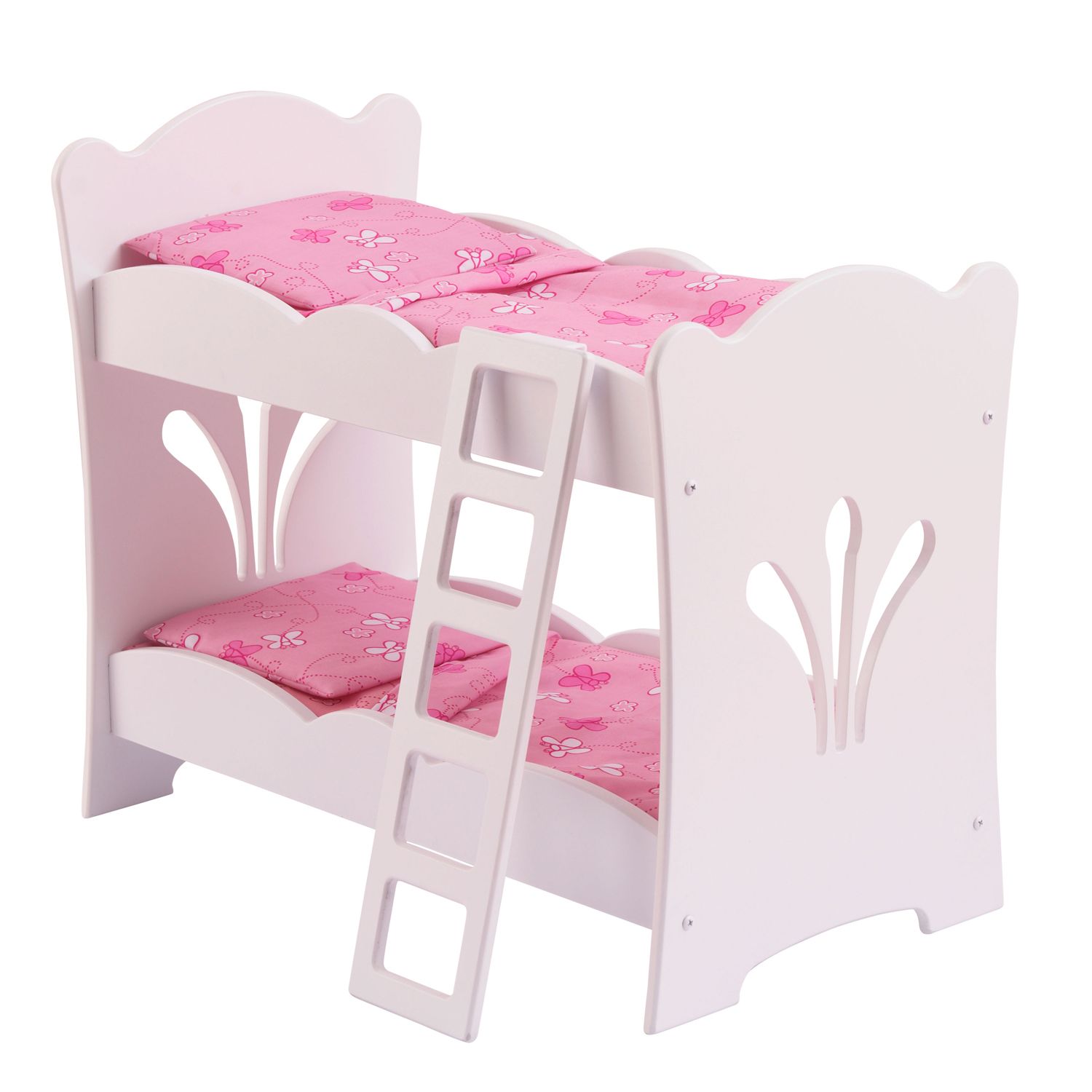 badger basket doll bunk beds with ladder and storage armoire