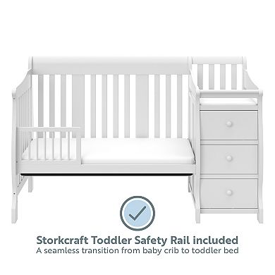 Storkcraft Portofino 4-in-1 Fixed Side Convertible Crib Changer