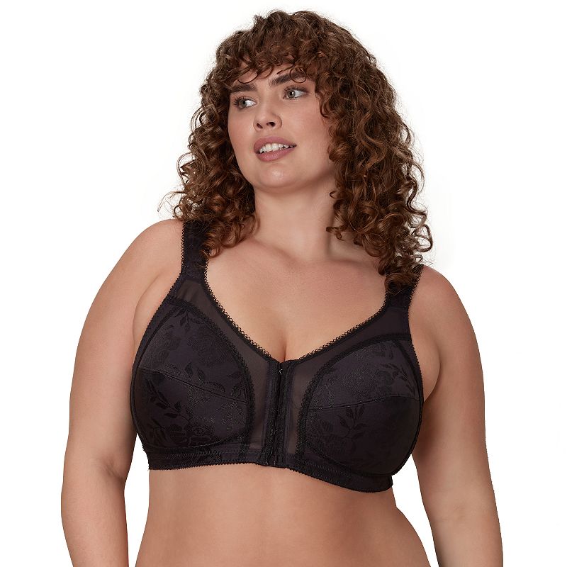 Playtex 18 Hour Front-Closure Flex Back Wireless Bra 4695, Women's, Size: 38 C, Black
