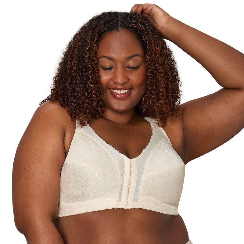 Playtex 18 Hour Front-Closure Flex Back Wireless Bra 4695, Women's, Size: 40 C, Light Beige