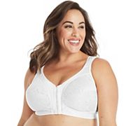 Playtex 18 Hour Supportive Flexible Back Front-Close Wireless Bra White  36DD Women's