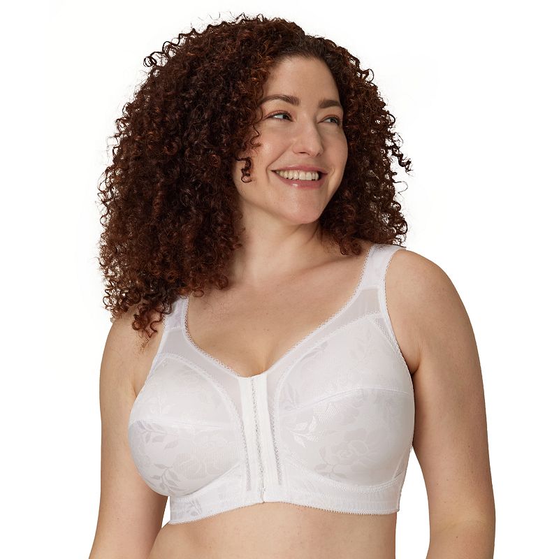 Playtex 18 Hour Front-Closure Flex Back Wireless Bra 4695, Women's, Size: 48 C, White