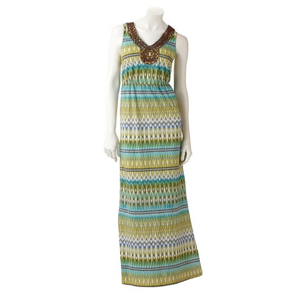Sonoma Goods For Life® Ikat Embellished Maxi Dress