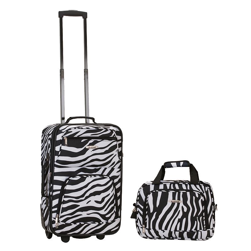 Rockland Print 2-Piece Luggage Set, Zebra