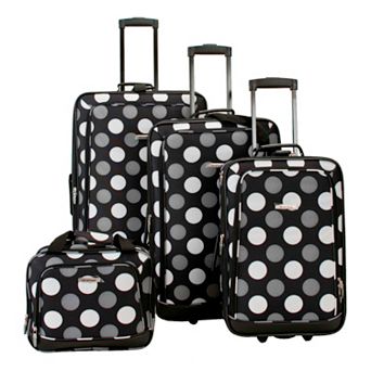 Rockland Print 4 pc Luggage Set