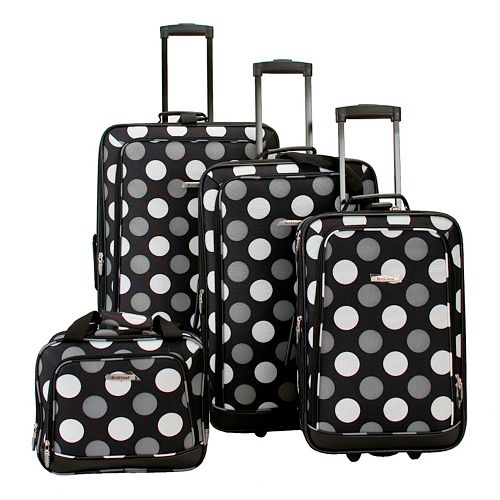 Rockland Print 4Piece Luggage Set