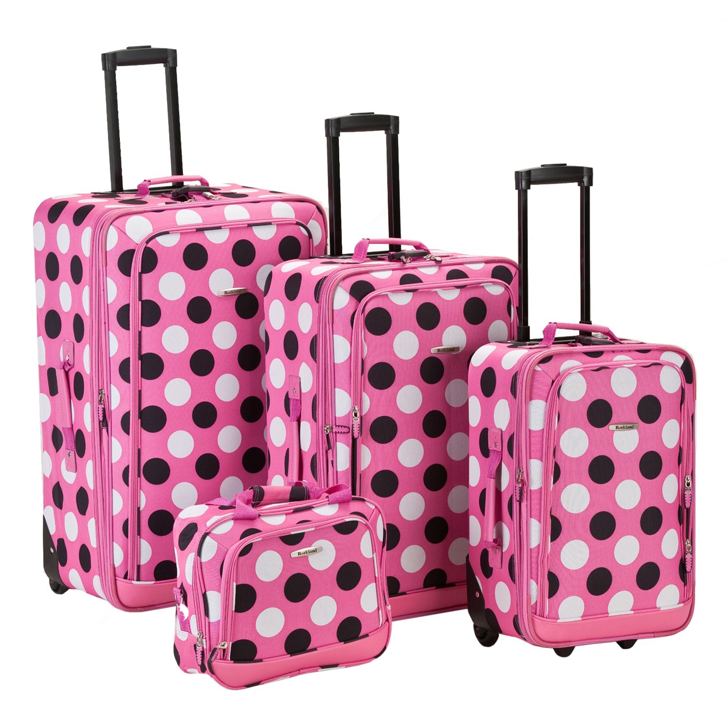 rockland pink luggage