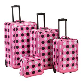 Rockland Print 4 pc Luggage Set