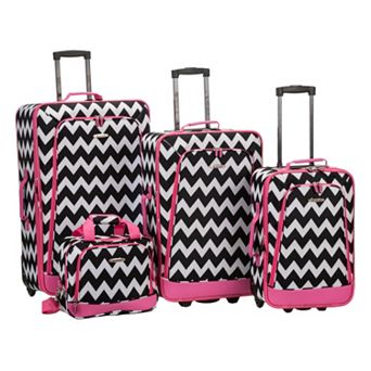Rockland Print 4 pc Luggage Set