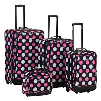 Rockland Print 4 pc Luggage Set