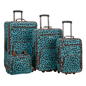 Rockland 4 pc Print Luggage Set