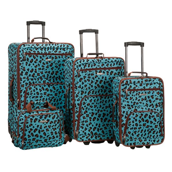 Rockland 4Piece Print Luggage Set