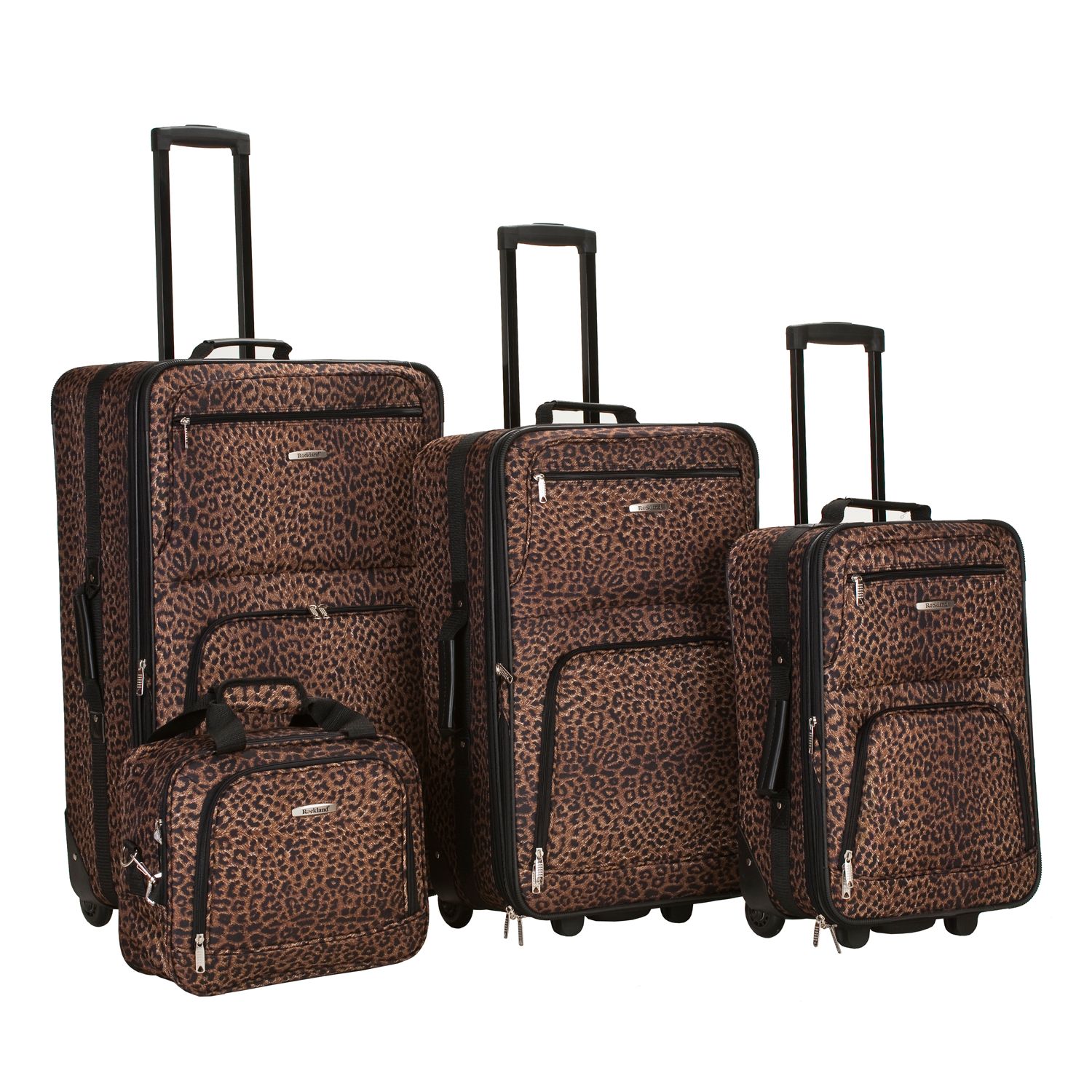 rockland leopard luggage