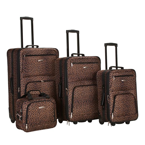 Rockland 4-Piece Print Luggage Set