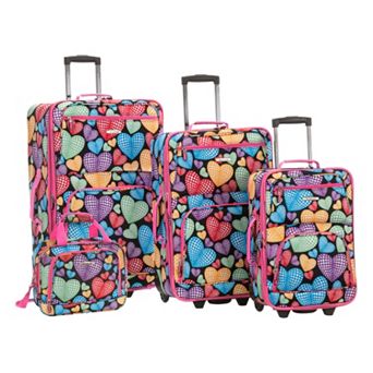 Rockland 4 pc Print Luggage Set