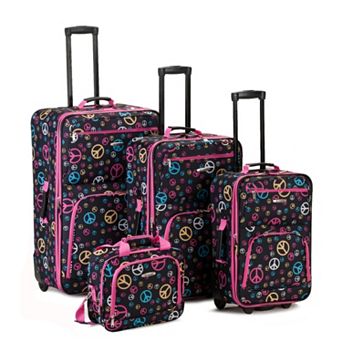 Rockland 4 pc Print Luggage Set