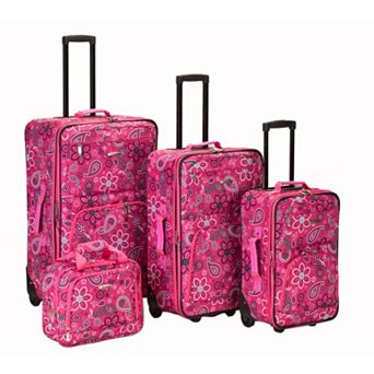 Rockland 4 pc Print Luggage Set