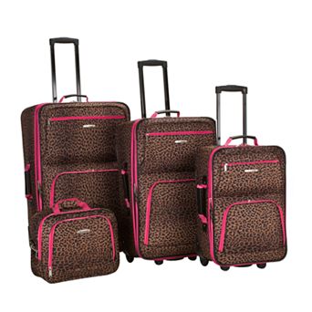 Rockland 4 pc Print Luggage Set