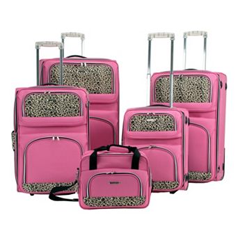Rockland Leopard 5 pc Luggage Set