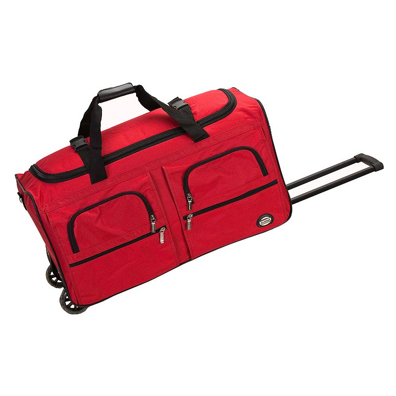 Rockland Rolling Duffel Bag, Red