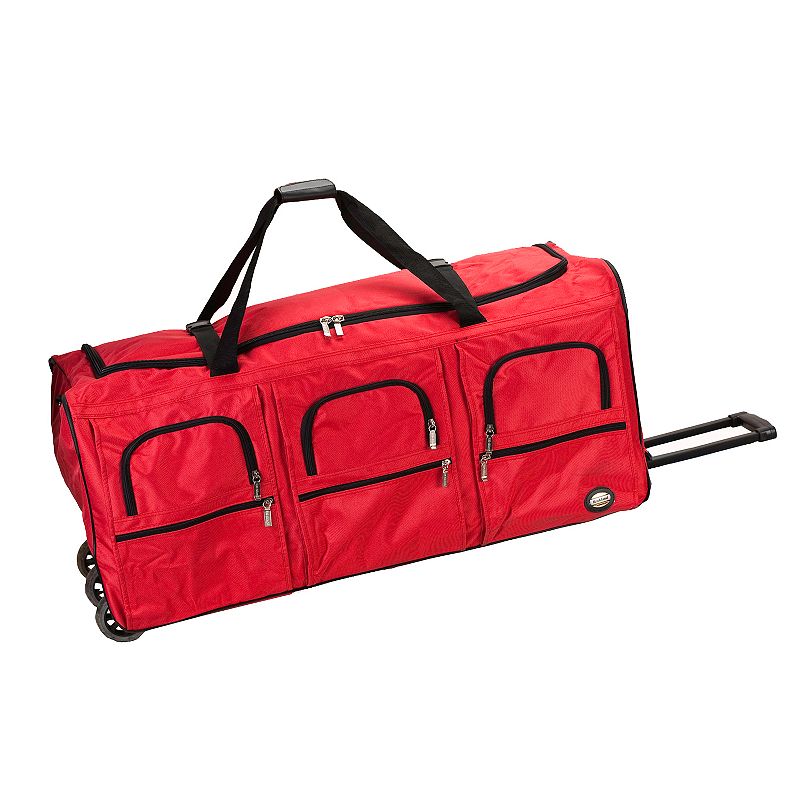 Rockland 40-Inch Rolling Duffel Bag, Red