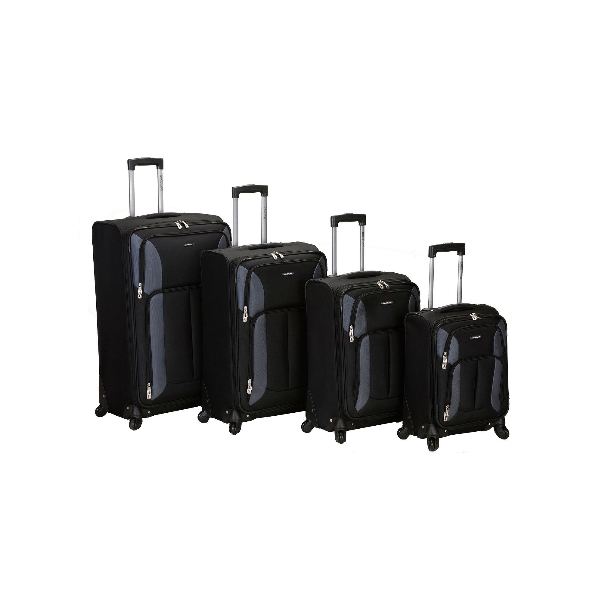 Rockland Luggage, 4-pc. Spinner Luggage Set, Black