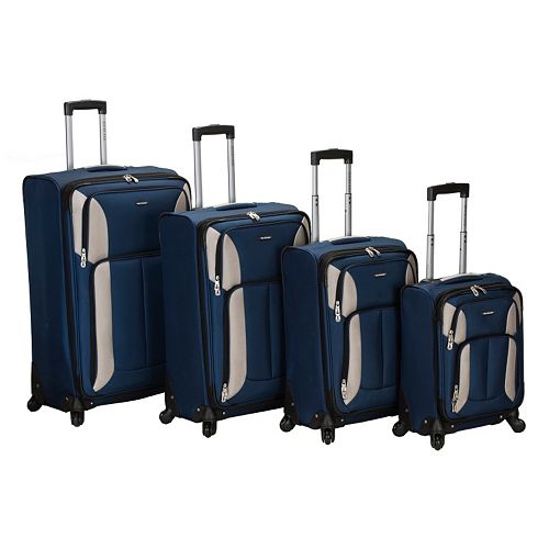 Soft sided carry on luggage 9x14x22, delsey grey luggage, rockland 4 ...