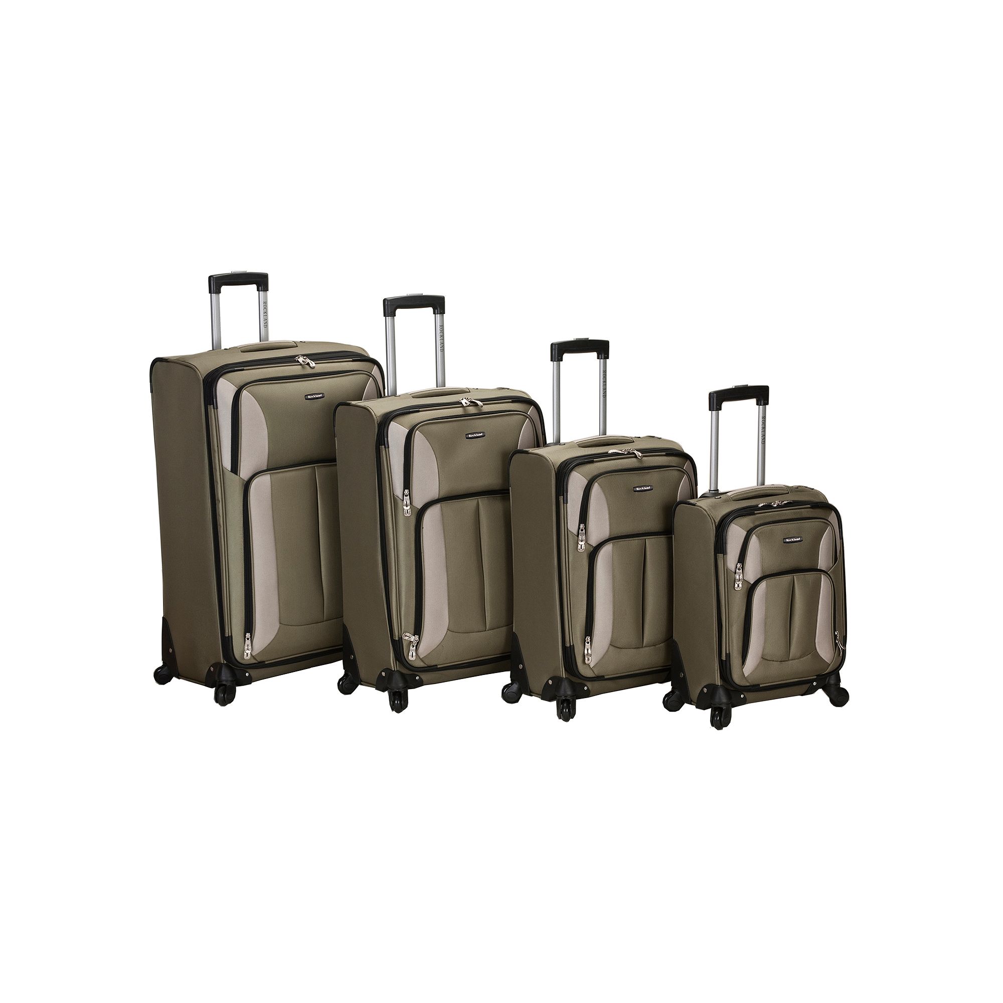 Rockland Luggage, 4-pc. Spinner Luggage Set, Green