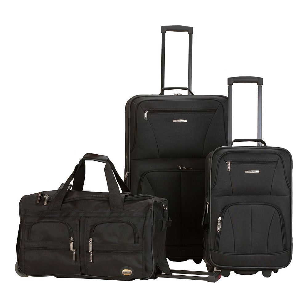 Rockland Luggage, 3-pc. Wheeled Luggage Set