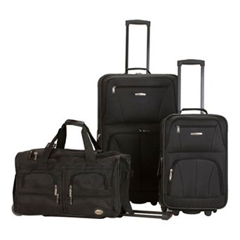 Rockland Luggage, 3 pc Wheeled Luggage Set