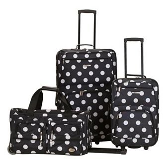 Rockland Luggage, 3 pc Wheeled Luggage Set