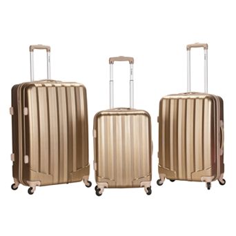 Rockland 3 pc Hardside Spinner Glossy Luggage Set