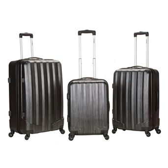 Rockland 3 pc Hardside Spinner Glossy Luggage Set