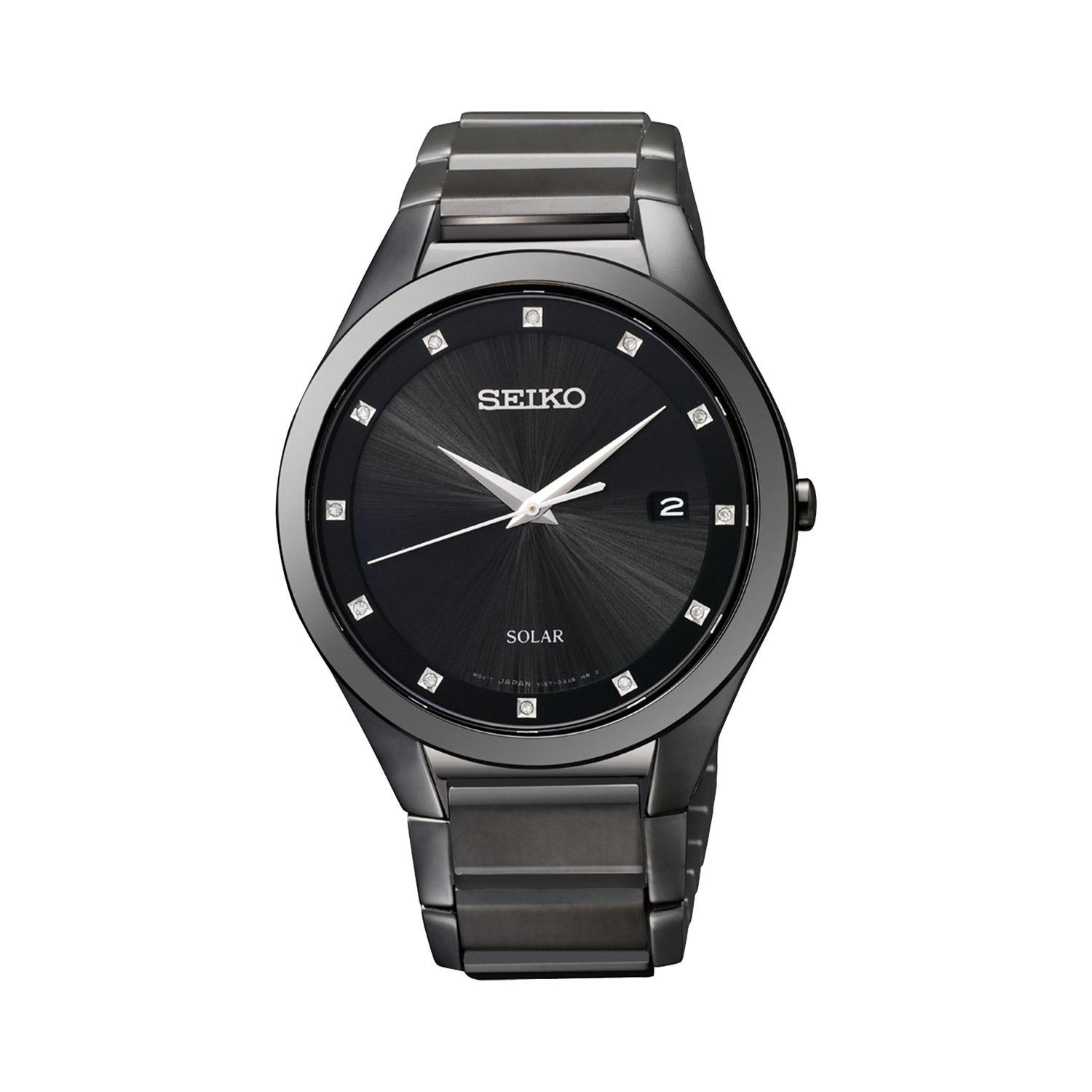 seiko black solar watch