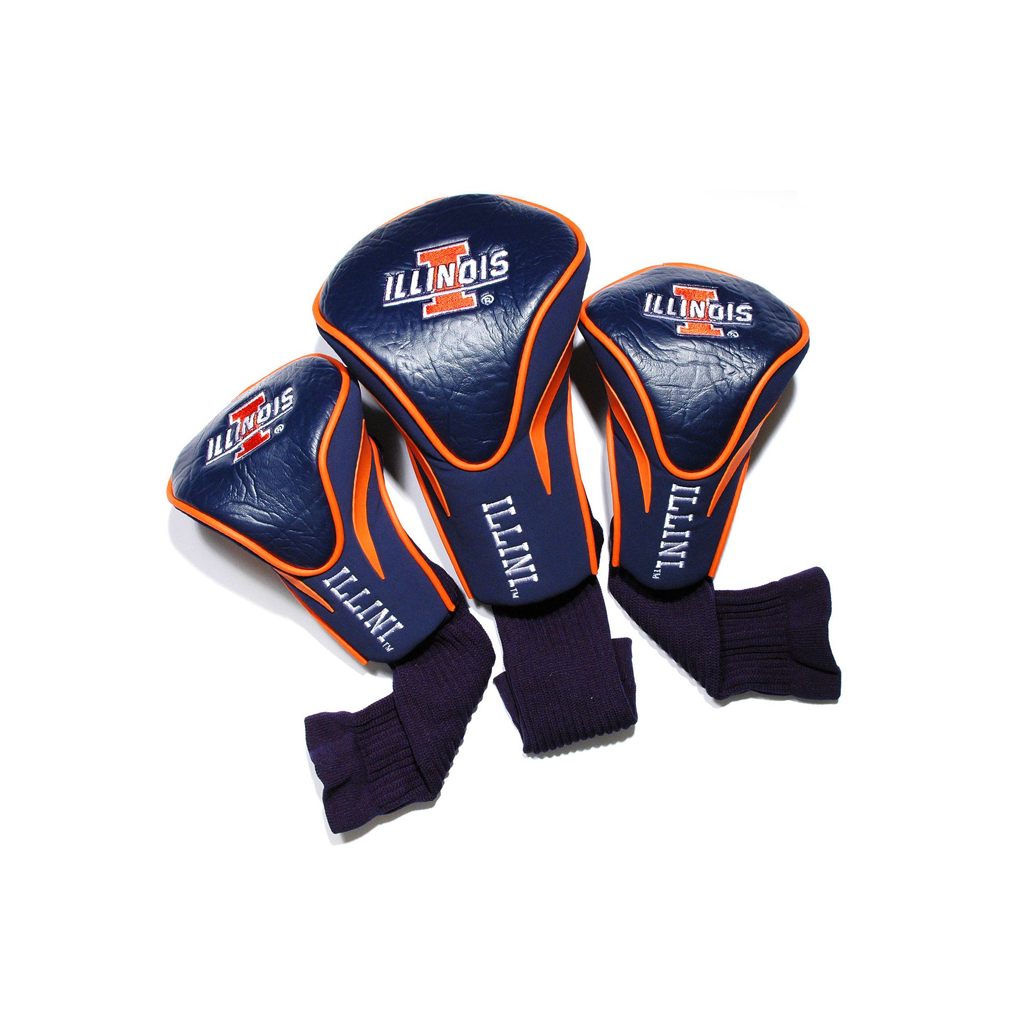 Team Golf Illinois Fighting Illini 3-pc. Contour Head Cover Set